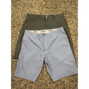 Callaway Golf Shorts Lot 2 Men 34  9”  Blue Gray